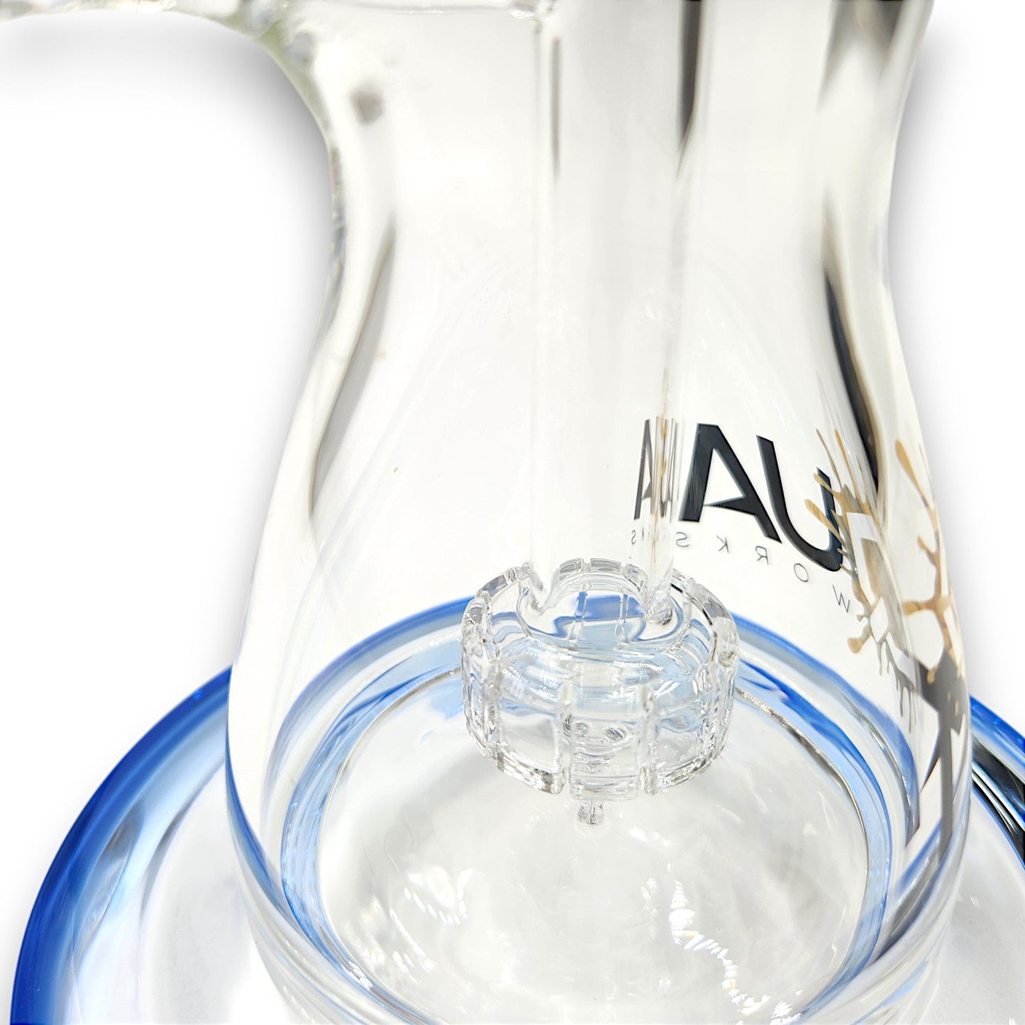 13" Aqua Works Showerhead Perc Cone Straight Tube Bong
