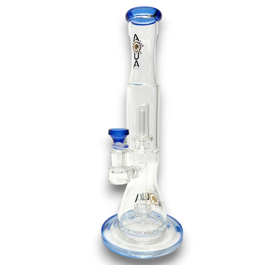 13" Aqua Works Showerhead Perc Cone Straight Tube Bong