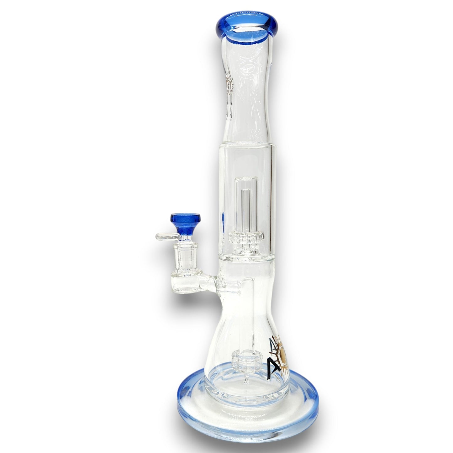 13" Aqua Works Showerhead Perc Cone Straight Tube Bong