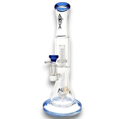 13" Aqua Works Showerhead Perc Cone Straight Tube Bong