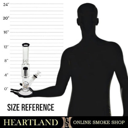 13" Cali CloudX Glass Tree Percolator Straight Tube Bong