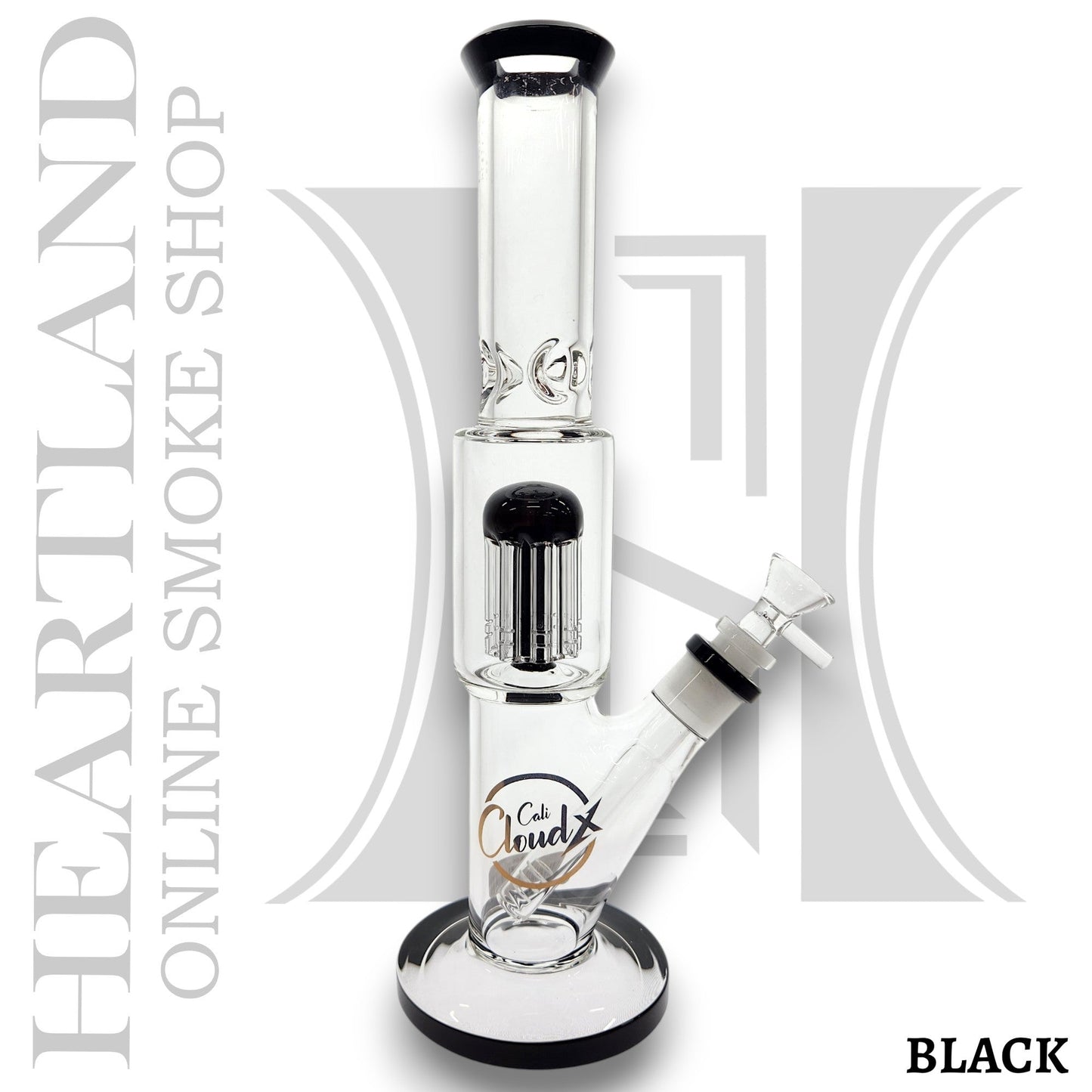 13" Cali CloudX Glass Tree Percolator Straight Tube Bong