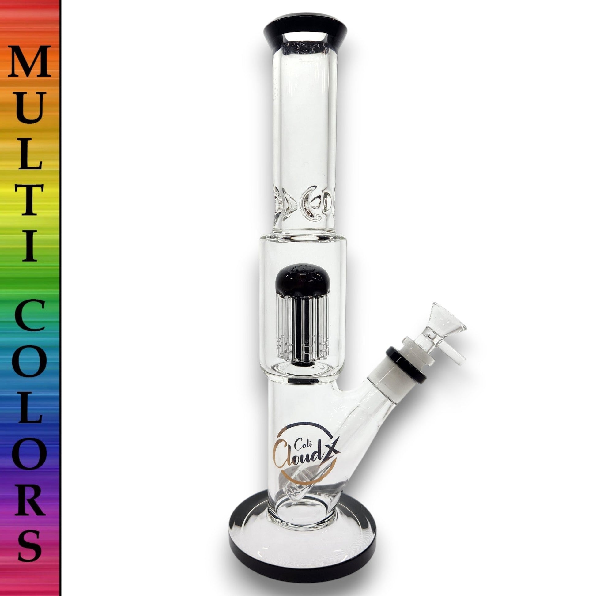 13" Cali CloudX Glass Tree Percolator Straight Tube Bong