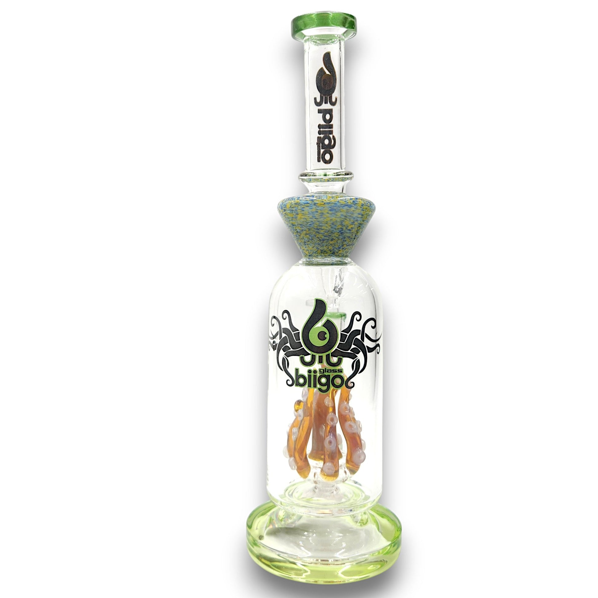 14" Biigo Glass Kraken Octopus Circ Perc Bong - Heartland Smoke Shop