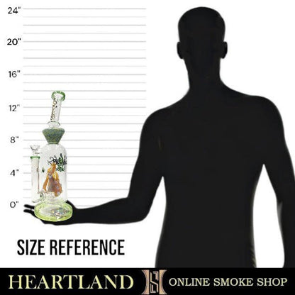 14" Biigo Glass Kraken Octopus Circ Perc Bong - Heartland Smoke Shop