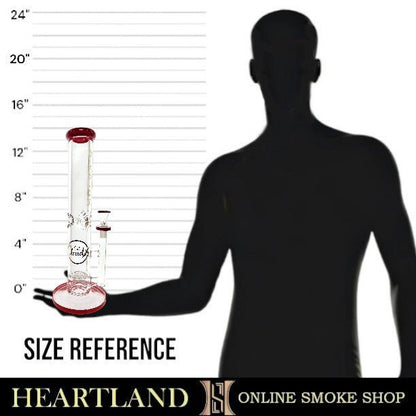 14" Cali CloudX Thick Straight Tube Single Honeycomb Perc Bong