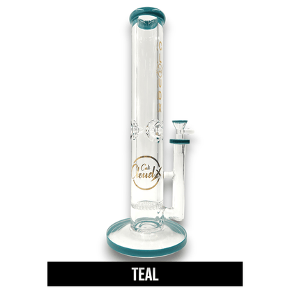 14" Cali CloudX Thick Straight Tube Single Honeycomb Perc Bong
