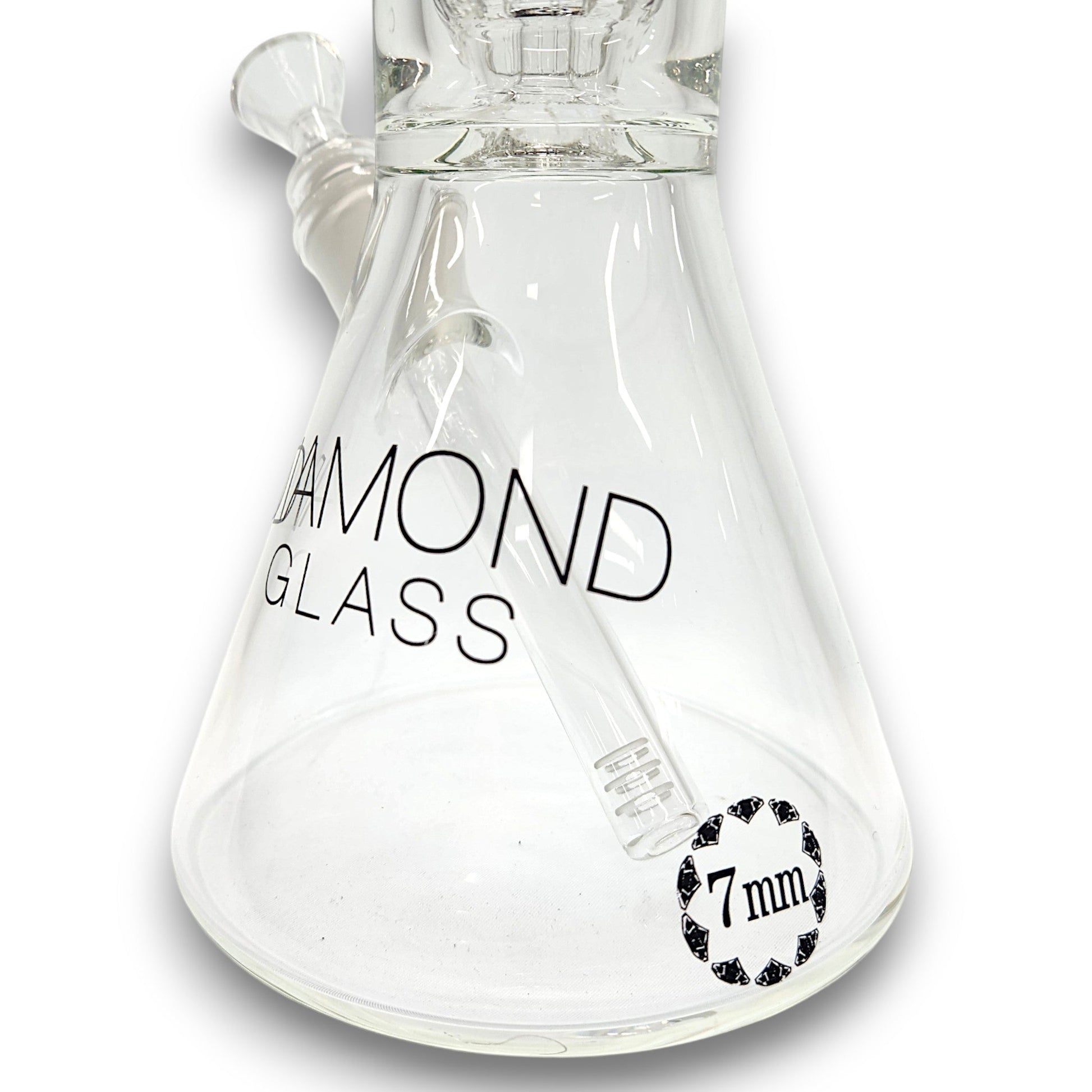 14" Diamond 7mm Heavy Duty Showerhead Perc Beaker Bong
