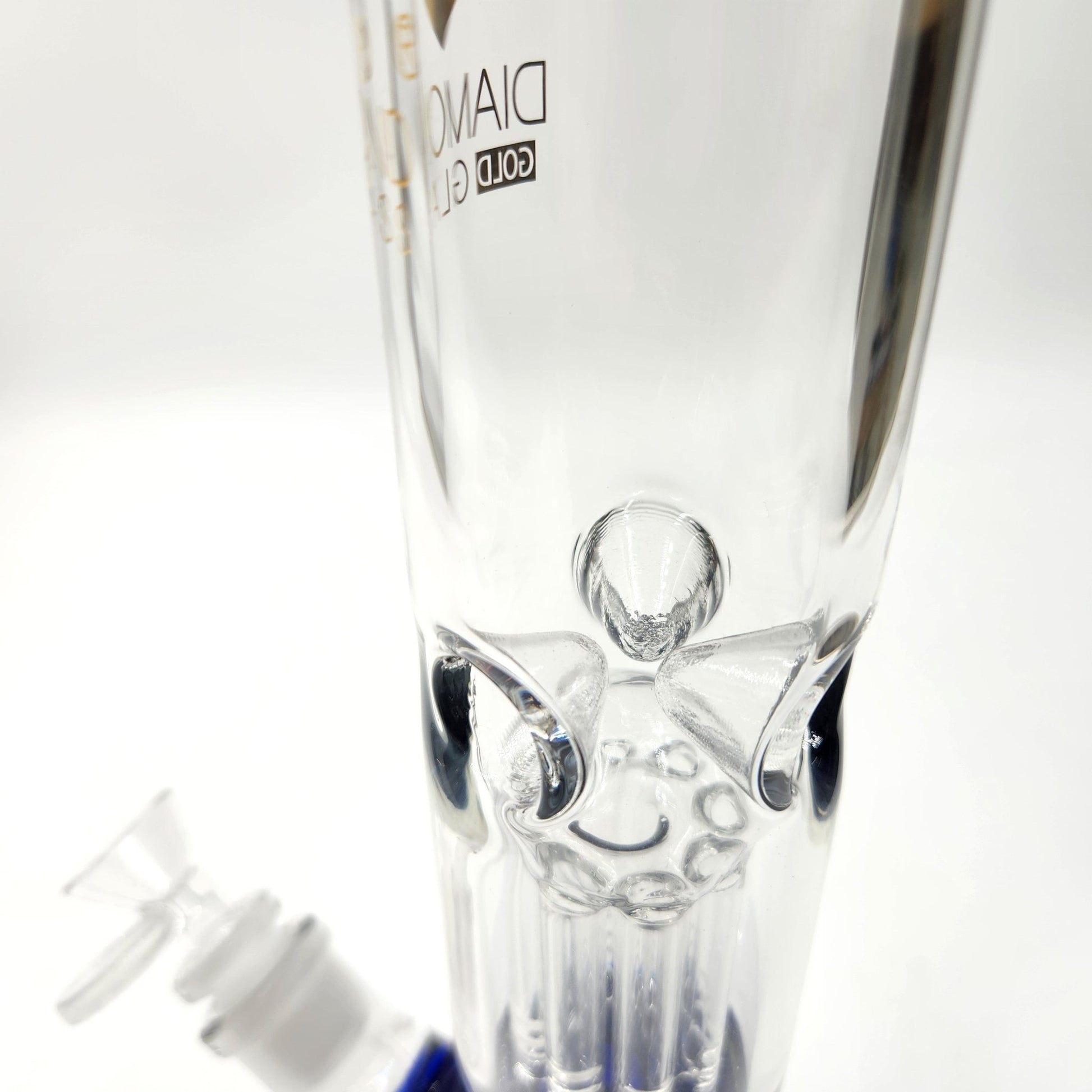 14" Diamond Glass Colored Tree Percolator Beaker Bong