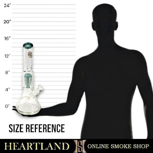 15" Bougie Glass Heavy Duty Tree Percolator Beaker Bong