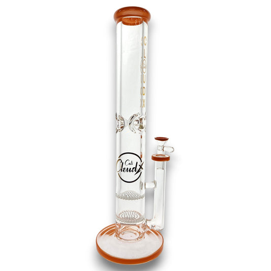 15" Cali CloudX Thick Straight Tube Dual Honeycomb Perc Bong