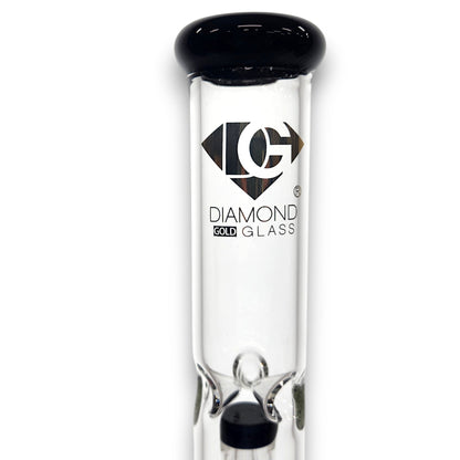 15" Diamond Glass Matrix Showerhead Perc Straight Tube Bong