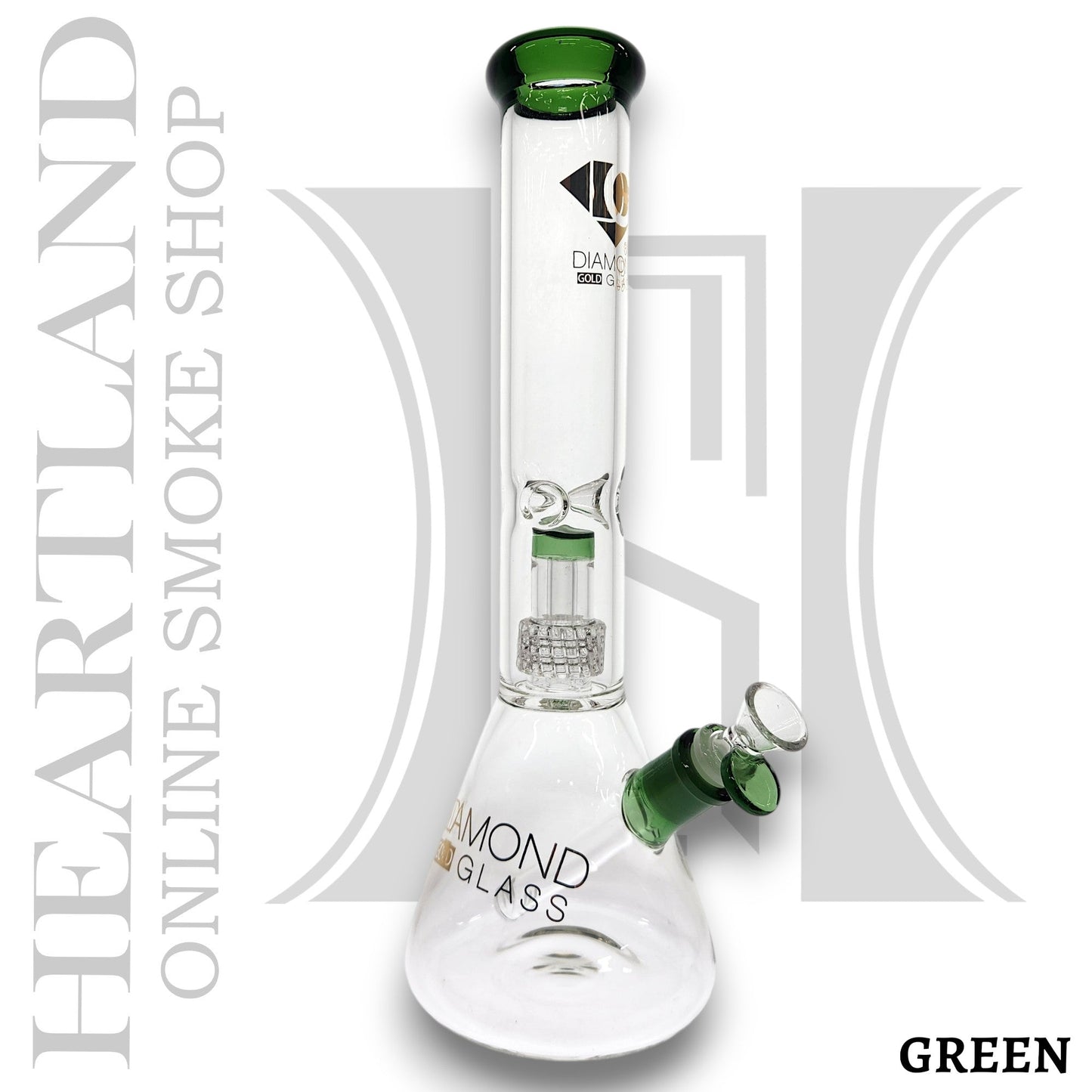 15" Diamond Matrix Showerhead Perc Beaker Bong