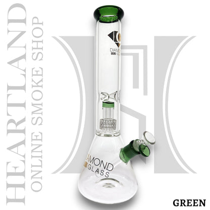 15" Diamond Matrix Showerhead Perc Beaker Bong