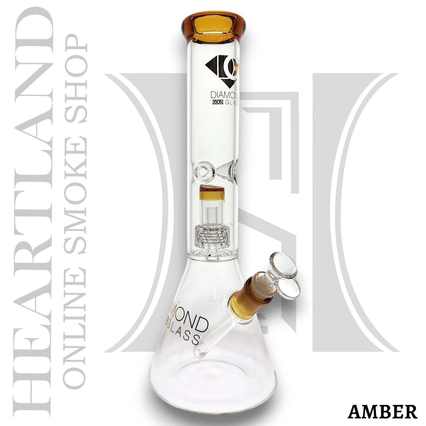 15" Diamond Matrix Showerhead Perc Beaker Bong