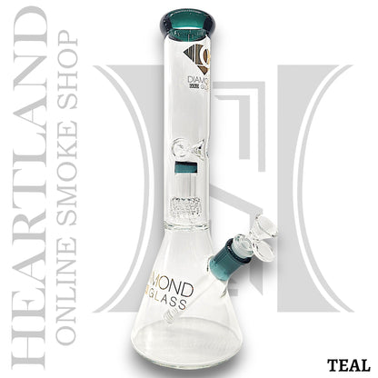 15" Diamond Matrix Showerhead Perc Beaker Bong