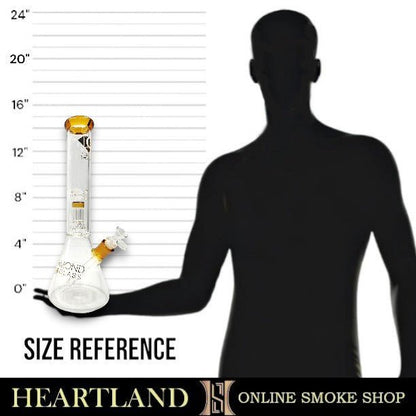 15" Diamond Matrix Showerhead Perc Beaker Bong