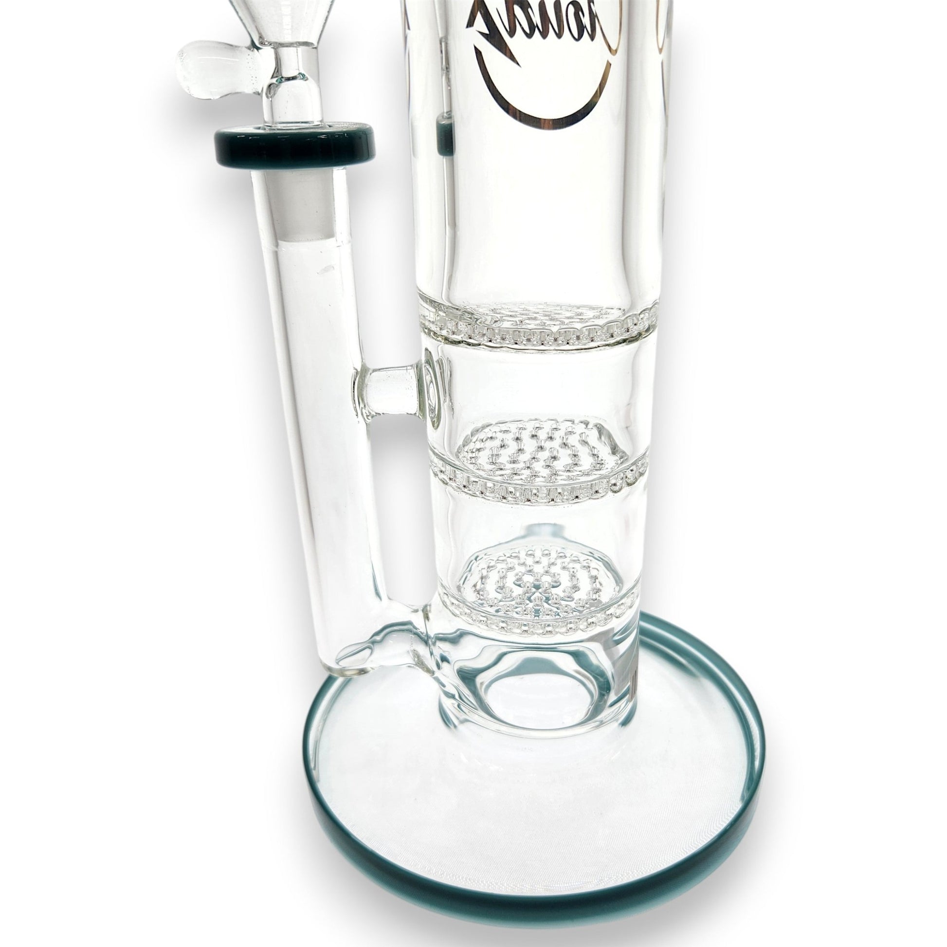16" Cali CloudX Thick Straight Tube Triple Honeycomb Perc Bong