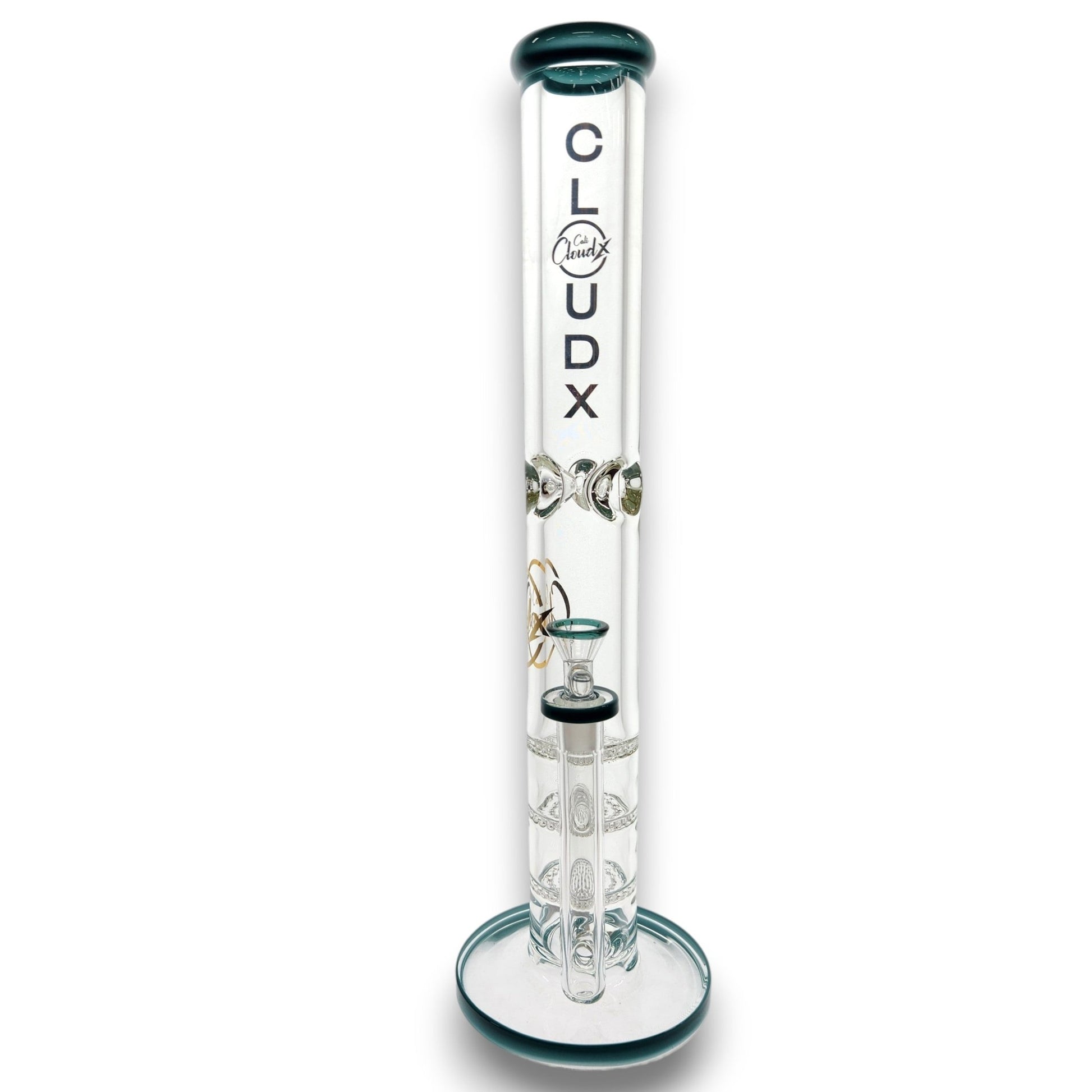 16" Cali CloudX Thick Straight Tube Triple Honeycomb Perc Bong