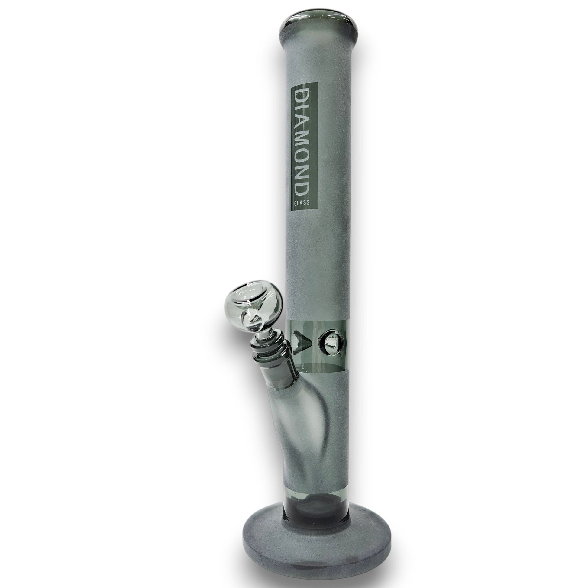 16" Diamond Glass Sandblasted Matte Finish Straight Tube Bong