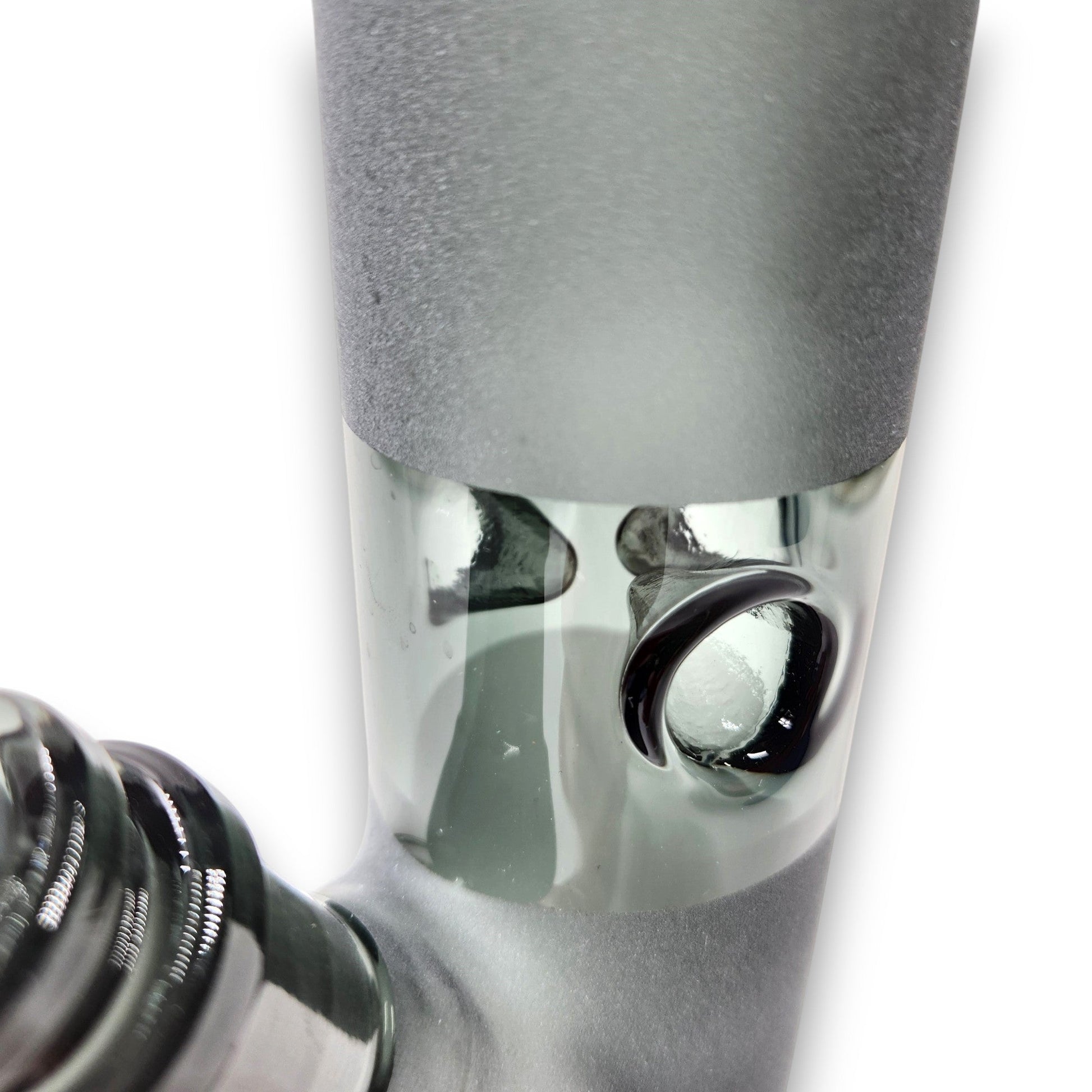 16" Diamond Glass Sandblasted Matte Finish Straight Tube Bong