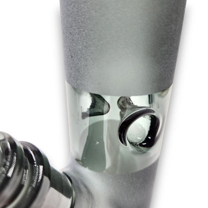 16" Diamond Glass Sandblasted Matte Finish Straight Tube Bong