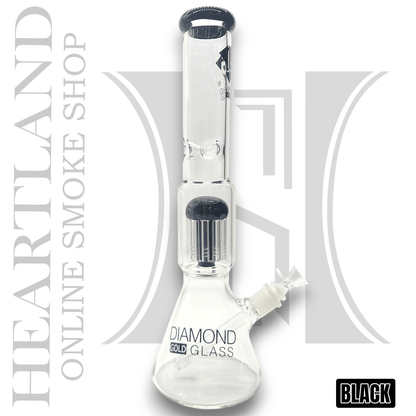 16" Diamond Glass Tree Percolator Beaker Bong