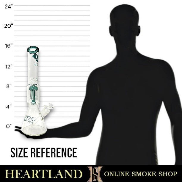 16" Diamond Glass Tree Percolator Beaker Bong