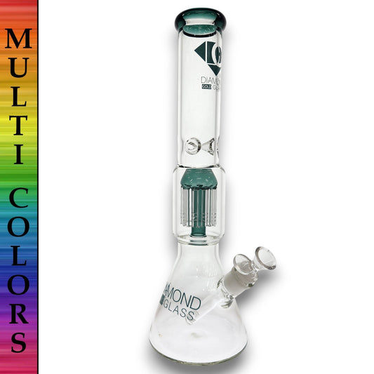 16" Diamond Glass Tree Percolator Beaker Bong
