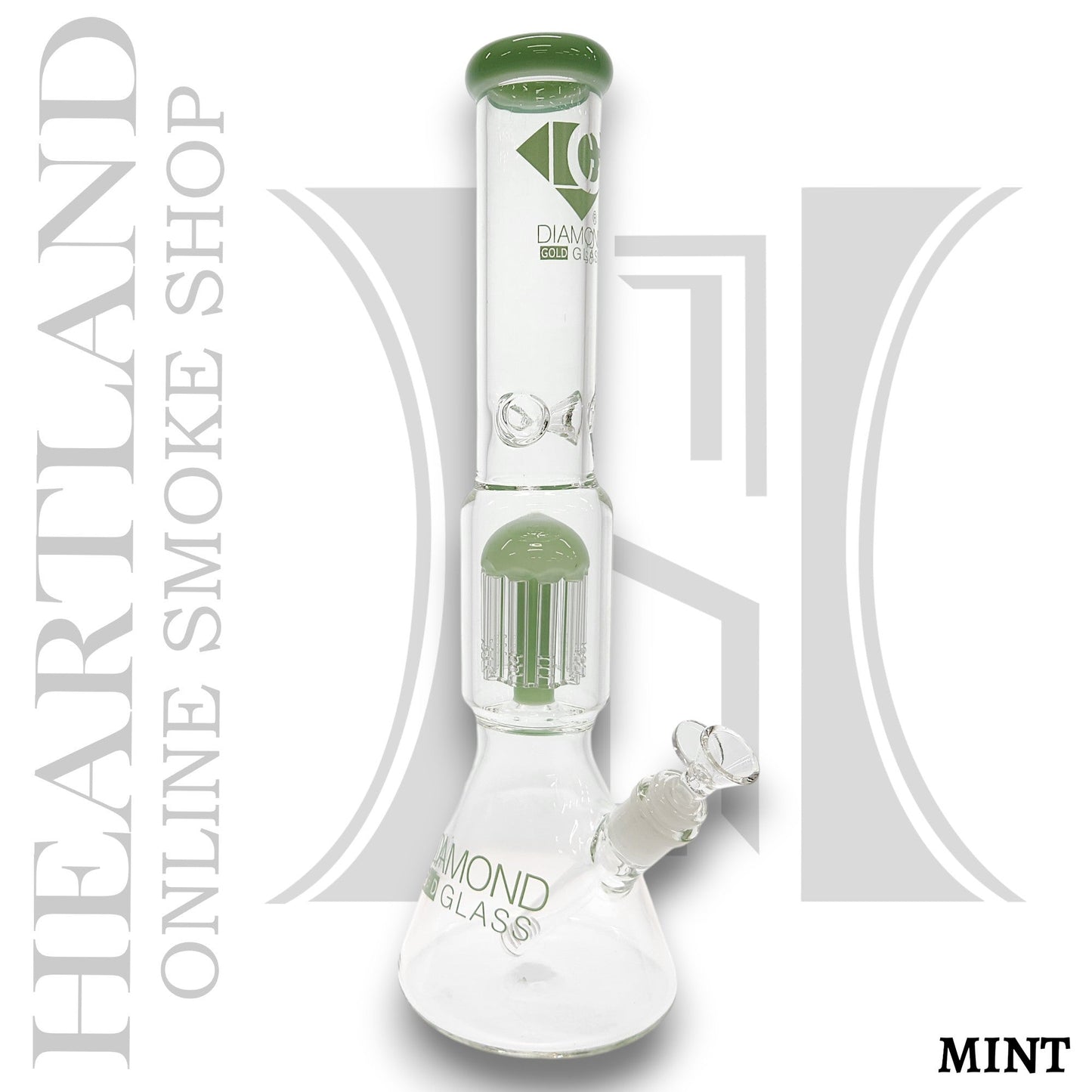 16" Diamond Glass Tree Percolator Beaker Bong