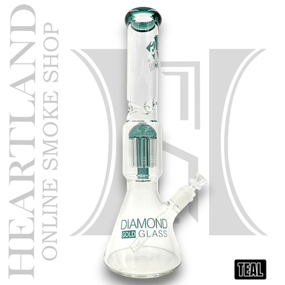 16" Diamond Glass Tree Percolator Beaker Bong