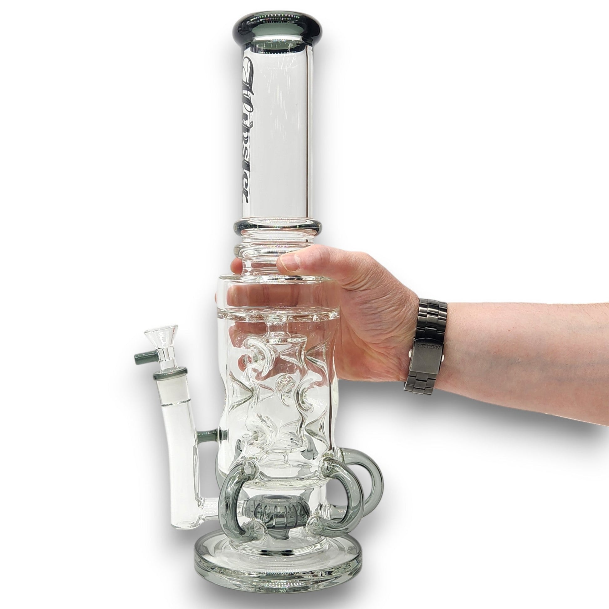 16" Hipster Multi Perc Recycler Barrel Bong