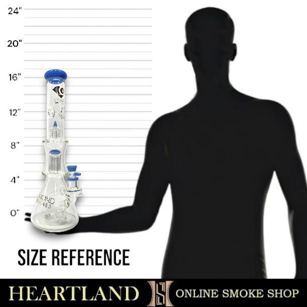 17" Diamond Glass Tree Sprinkler Percolator Beaker Bong