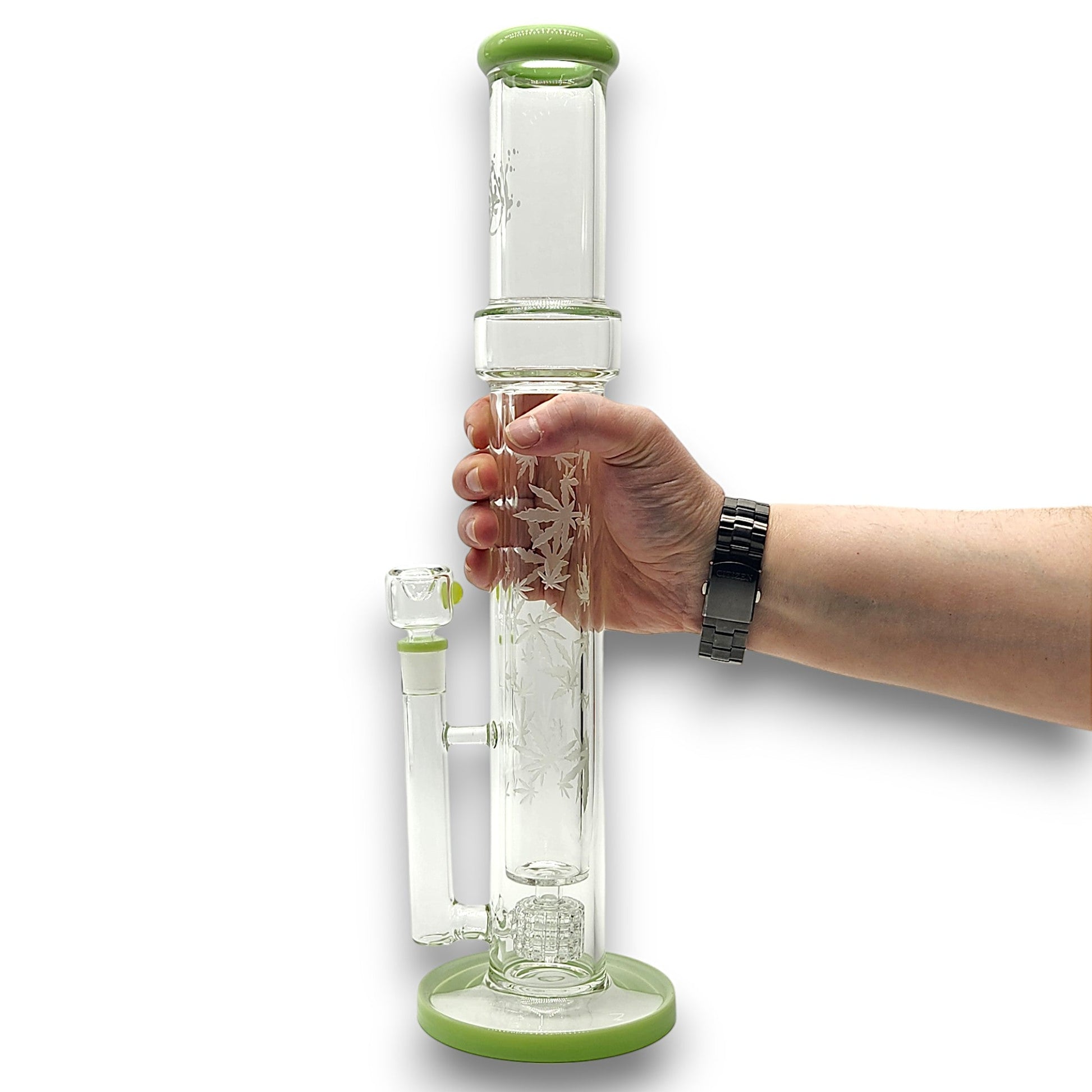 17" Pulsar Double Wall Matrix Perc Straight Tube Bong