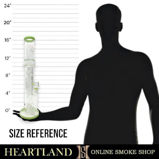 17" Pulsar Double Wall Matrix Perc Straight Tube Bong