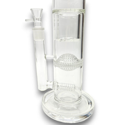 17" Pulsar Triple Perc Honeycomb Dome Turbine Straight Tube Bong