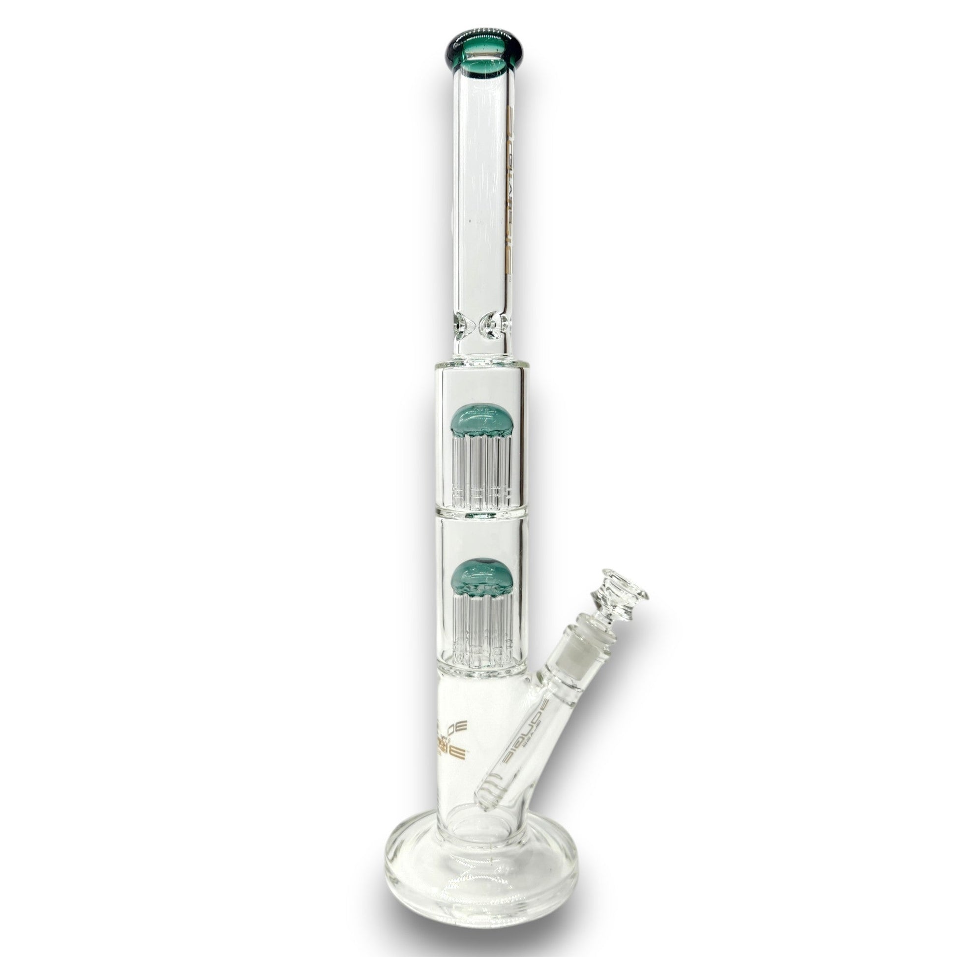 18" Bougie Glass Tree Perc Straight Tube Bong