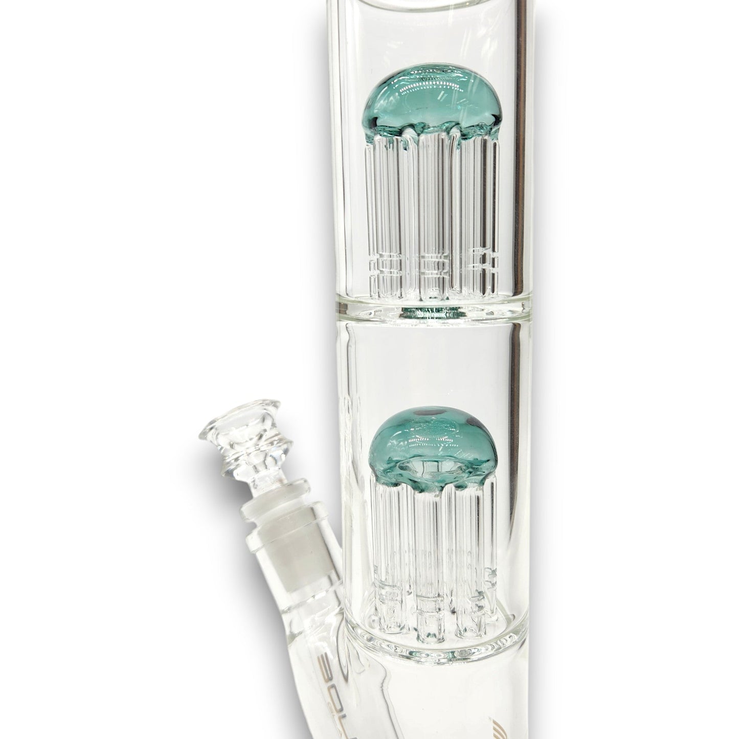 18" Bougie Glass Tree Perc Straight Tube Bong