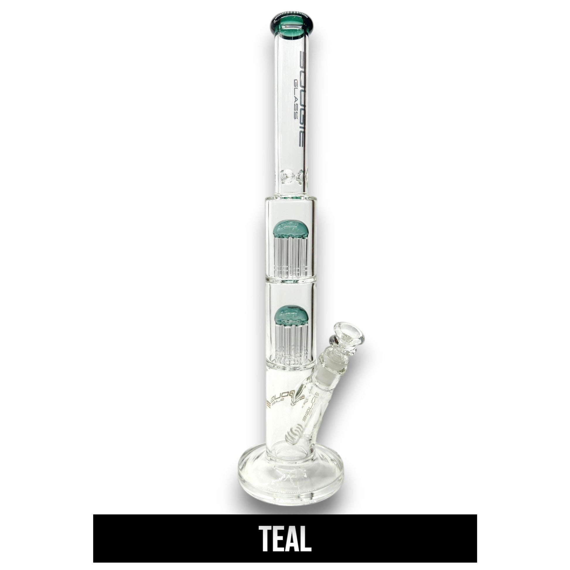 18" Bougie Glass Tree Perc Straight Tube Bong
