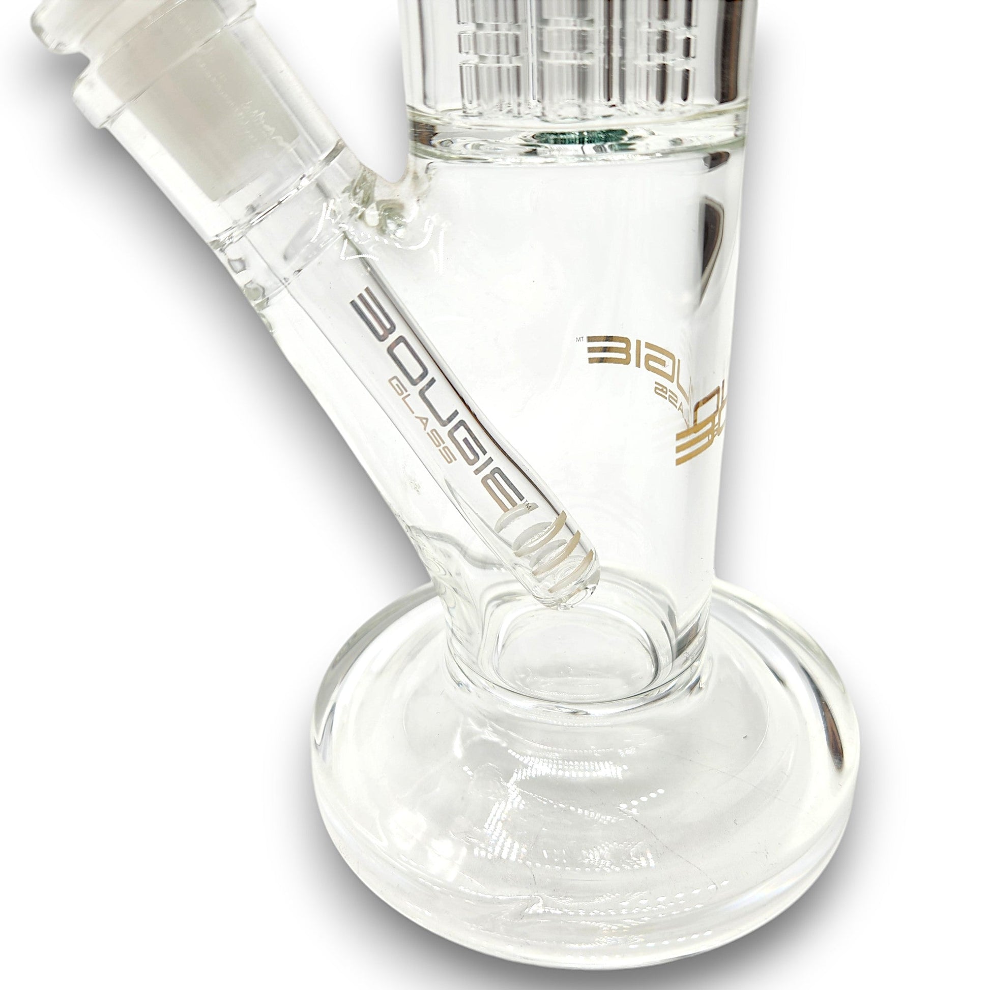 18" Bougie Glass Tree Perc Straight Tube Bong