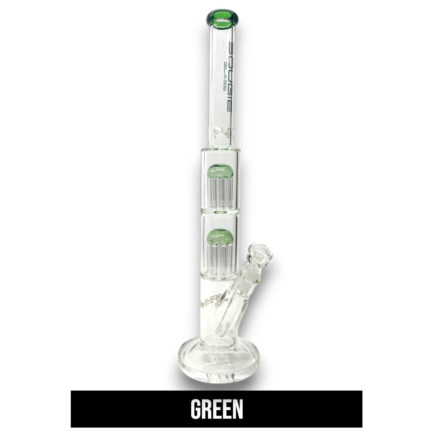 18" Bougie Glass Tree Perc Straight Tube Bong