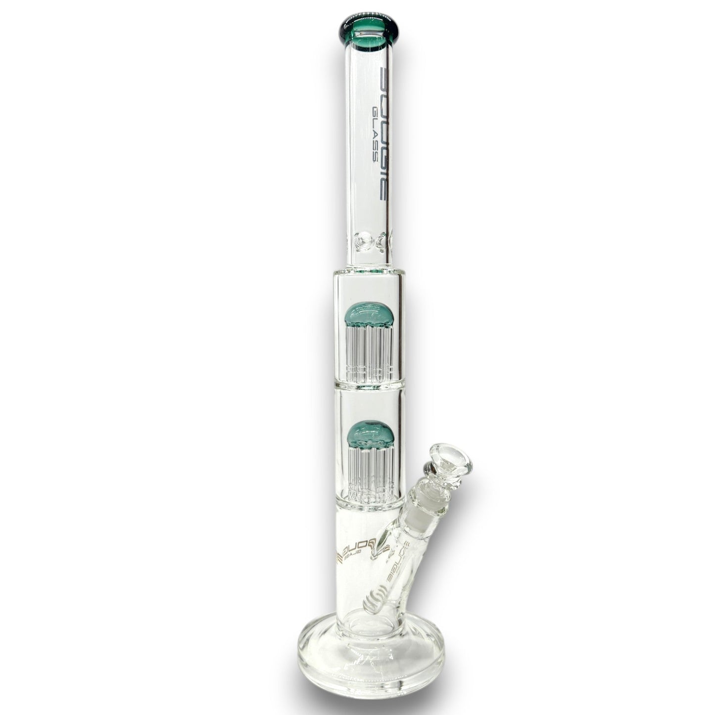 18" Bougie Glass Tree Perc Straight Tube Bong