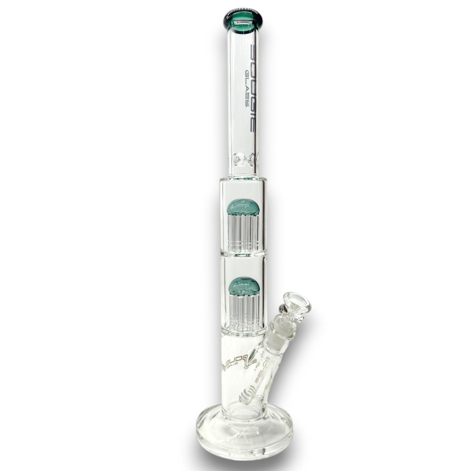 18" Bougie Glass Tree Perc Straight Tube Bong