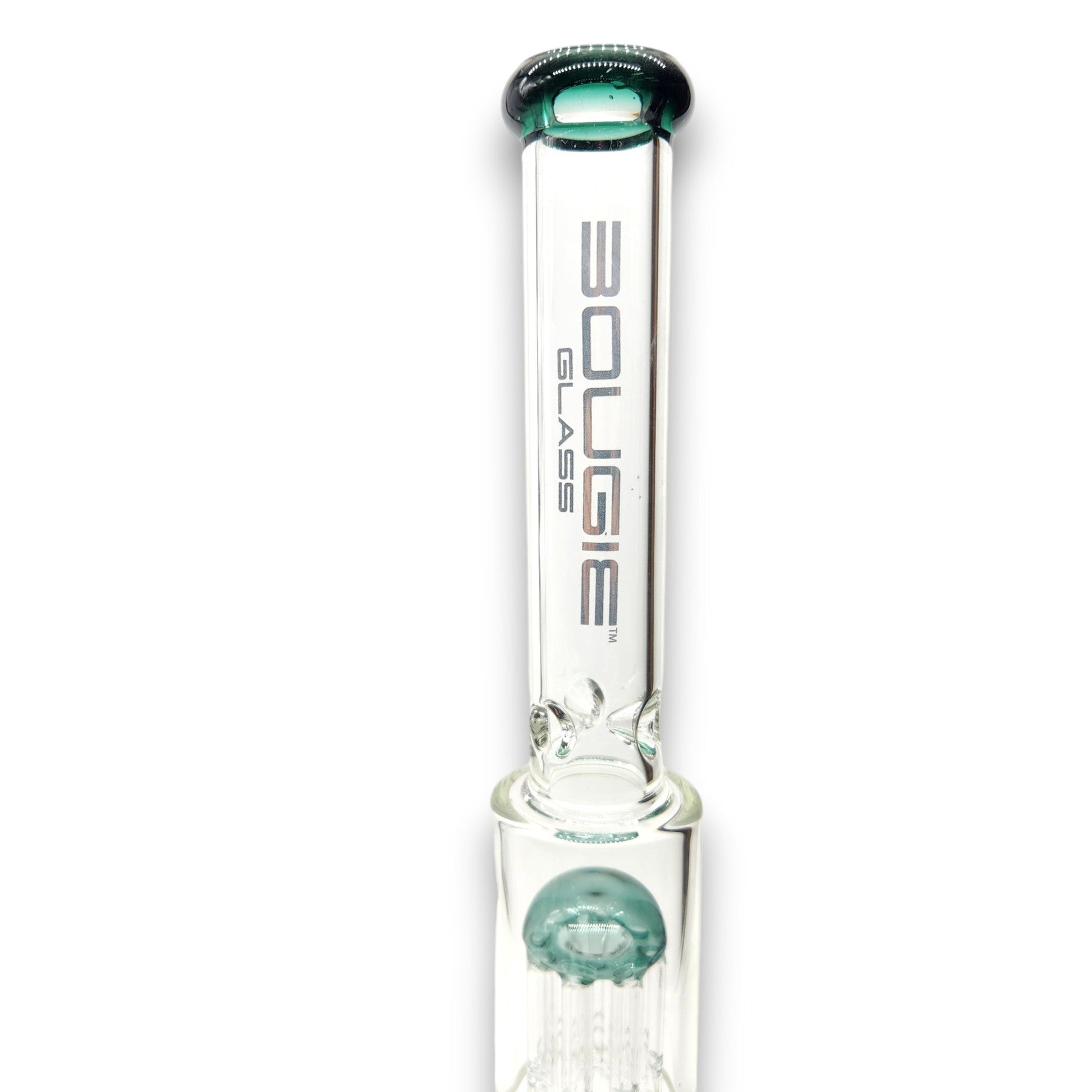 18" Bougie Glass Tree Perc Straight Tube Bong