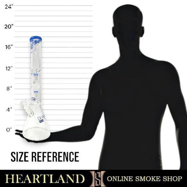 18" Diamond 7mm Heavy Duty Matrix Showerhead Percolator Beaker Bong