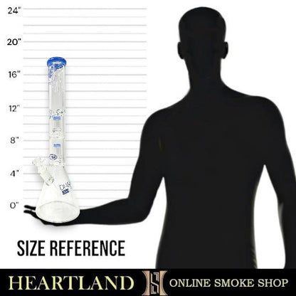 18" Diamond 7mm Heavy Duty Matrix Showerhead Percolator Beaker Bong