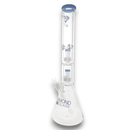 18" Diamond 7mm Heavy Duty Matrix Showerhead Percolator Beaker Bong