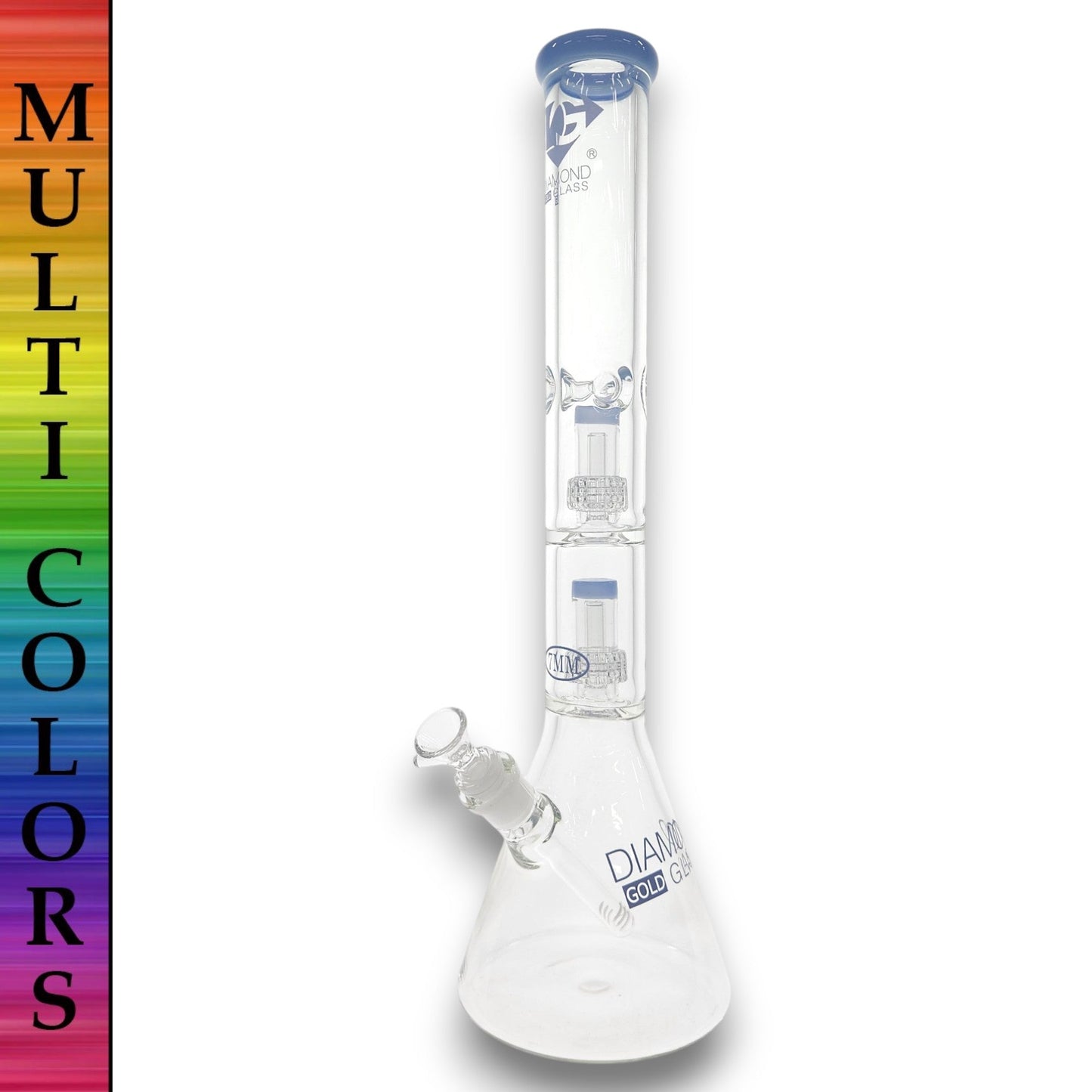 18" Diamond 7mm Heavy Duty Matrix Showerhead Percolator Beaker Bong