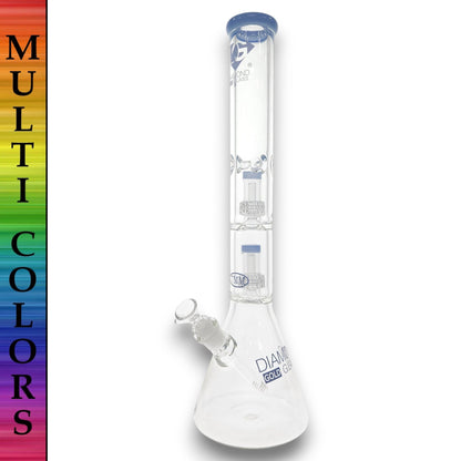 18" Diamond 7mm Heavy Duty Matrix Showerhead Percolator Beaker Bong