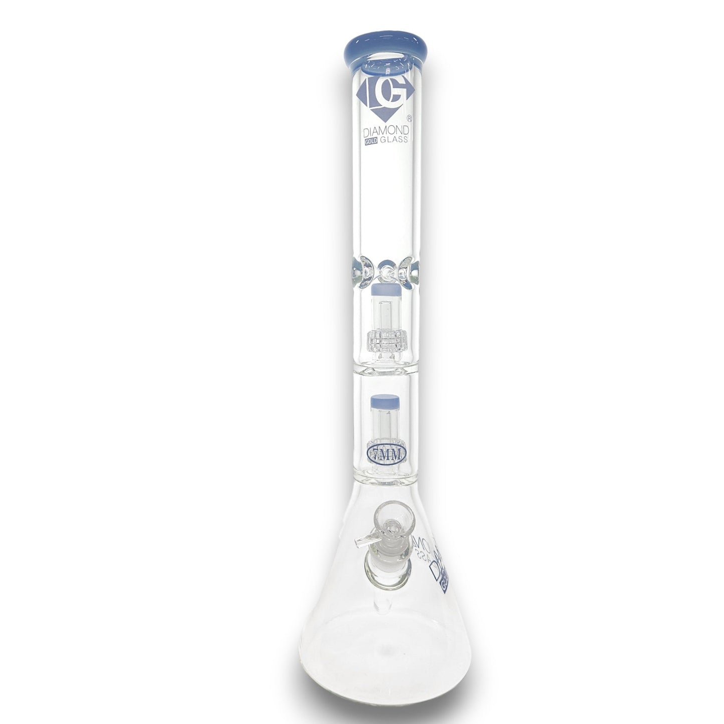 18" Diamond 7mm Heavy Duty Matrix Showerhead Percolator Beaker Bong